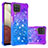 Custodia Silicone Cover Morbida Bling-Bling S02 per Samsung Galaxy A12 Viola