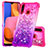 Custodia Silicone Cover Morbida Bling-Bling S02 per Samsung Galaxy A20s Rosa Caldo