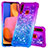 Custodia Silicone Cover Morbida Bling-Bling S02 per Samsung Galaxy A20s Viola