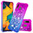 Custodia Silicone Cover Morbida Bling-Bling S02 per Samsung Galaxy A30 Viola