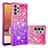 Custodia Silicone Cover Morbida Bling-Bling S02 per Samsung Galaxy A32 5G Rosa Caldo