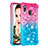 Custodia Silicone Cover Morbida Bling-Bling S02 per Samsung Galaxy A40 Rosa