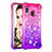 Custodia Silicone Cover Morbida Bling-Bling S02 per Samsung Galaxy A40 Rosa Caldo