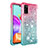 Custodia Silicone Cover Morbida Bling-Bling S02 per Samsung Galaxy A41 Rosa