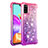 Custodia Silicone Cover Morbida Bling-Bling S02 per Samsung Galaxy A41 Rosa Caldo
