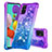 Custodia Silicone Cover Morbida Bling-Bling S02 per Samsung Galaxy A51 4G Viola