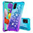 Custodia Silicone Cover Morbida Bling-Bling S02 per Samsung Galaxy A51 5G Cielo Blu