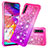 Custodia Silicone Cover Morbida Bling-Bling S02 per Samsung Galaxy A70 Rosa Caldo