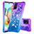 Custodia Silicone Cover Morbida Bling-Bling S02 per Samsung Galaxy A71 5G Viola