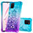 Custodia Silicone Cover Morbida Bling-Bling S02 per Samsung Galaxy A81 Cielo Blu