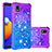 Custodia Silicone Cover Morbida Bling-Bling S02 per Samsung Galaxy M01 Core Viola