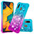 Custodia Silicone Cover Morbida Bling-Bling S02 per Samsung Galaxy M10S Cielo Blu