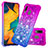 Custodia Silicone Cover Morbida Bling-Bling S02 per Samsung Galaxy M10S Viola