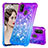 Custodia Silicone Cover Morbida Bling-Bling S02 per Samsung Galaxy M21 Viola