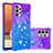 Custodia Silicone Cover Morbida Bling-Bling S02 per Samsung Galaxy M32 5G Viola