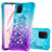 Custodia Silicone Cover Morbida Bling-Bling S02 per Samsung Galaxy Note 10 Lite Cielo Blu