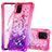 Custodia Silicone Cover Morbida Bling-Bling S02 per Samsung Galaxy Note 10 Lite Rosa Caldo