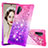 Custodia Silicone Cover Morbida Bling-Bling S02 per Samsung Galaxy Note 10 Plus 5G Rosa Caldo