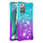 Custodia Silicone Cover Morbida Bling-Bling S02 per Samsung Galaxy Note 20 5G Cielo Blu