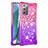 Custodia Silicone Cover Morbida Bling-Bling S02 per Samsung Galaxy Note 20 5G Rosa Caldo