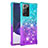 Custodia Silicone Cover Morbida Bling-Bling S02 per Samsung Galaxy Note 20 Ultra 5G Cielo Blu