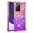 Custodia Silicone Cover Morbida Bling-Bling S02 per Samsung Galaxy Note 20 Ultra 5G Rosa Caldo