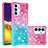 Custodia Silicone Cover Morbida Bling-Bling S02 per Samsung Galaxy Quantum2 5G Rosa