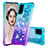 Custodia Silicone Cover Morbida Bling-Bling S02 per Samsung Galaxy S20 5G Cielo Blu