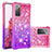 Custodia Silicone Cover Morbida Bling-Bling S02 per Samsung Galaxy S20 FE (2022) 5G Rosa Caldo