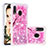 Custodia Silicone Cover Morbida Bling-Bling S03 per Samsung Galaxy A20e Rosa Caldo