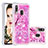 Custodia Silicone Cover Morbida Bling-Bling S03 per Samsung Galaxy A40 Rosa Caldo