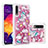 Custodia Silicone Cover Morbida Bling-Bling S03 per Samsung Galaxy A50S Rosso