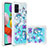 Custodia Silicone Cover Morbida Bling-Bling S03 per Samsung Galaxy A51 5G Cielo Blu