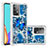 Custodia Silicone Cover Morbida Bling-Bling S03 per Samsung Galaxy A52s 5G Blu