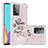 Custodia Silicone Cover Morbida Bling-Bling S03 per Samsung Galaxy A52s 5G Rosa