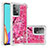 Custodia Silicone Cover Morbida Bling-Bling S03 per Samsung Galaxy A52s 5G Rosa Caldo