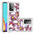 Custodia Silicone Cover Morbida Bling-Bling S03 per Samsung Galaxy A52s 5G Rosso
