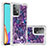 Custodia Silicone Cover Morbida Bling-Bling S03 per Samsung Galaxy A52s 5G Viola