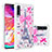 Custodia Silicone Cover Morbida Bling-Bling S03 per Samsung Galaxy A70 Rosa