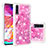 Custodia Silicone Cover Morbida Bling-Bling S03 per Samsung Galaxy A70S Rosa Caldo