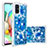 Custodia Silicone Cover Morbida Bling-Bling S03 per Samsung Galaxy A71 5G Blu