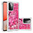 Custodia Silicone Cover Morbida Bling-Bling S03 per Samsung Galaxy A72 5G Rosa Caldo