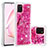 Custodia Silicone Cover Morbida Bling-Bling S03 per Samsung Galaxy A81 Rosa Caldo