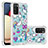 Custodia Silicone Cover Morbida Bling-Bling S03 per Samsung Galaxy F02S SM-E025F Cielo Blu
