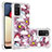 Custodia Silicone Cover Morbida Bling-Bling S03 per Samsung Galaxy F02S SM-E025F Rosso