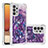 Custodia Silicone Cover Morbida Bling-Bling S03 per Samsung Galaxy M32 5G Viola