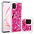 Custodia Silicone Cover Morbida Bling-Bling S03 per Samsung Galaxy Note 10 Lite Rosa Caldo