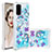 Custodia Silicone Cover Morbida Bling-Bling S03 per Samsung Galaxy S20 5G Cielo Blu