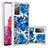 Custodia Silicone Cover Morbida Bling-Bling S03 per Samsung Galaxy S20 Lite 5G Blu