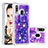 Custodia Silicone Cover Morbida Bling-Bling S04 per Samsung Galaxy A40 Viola